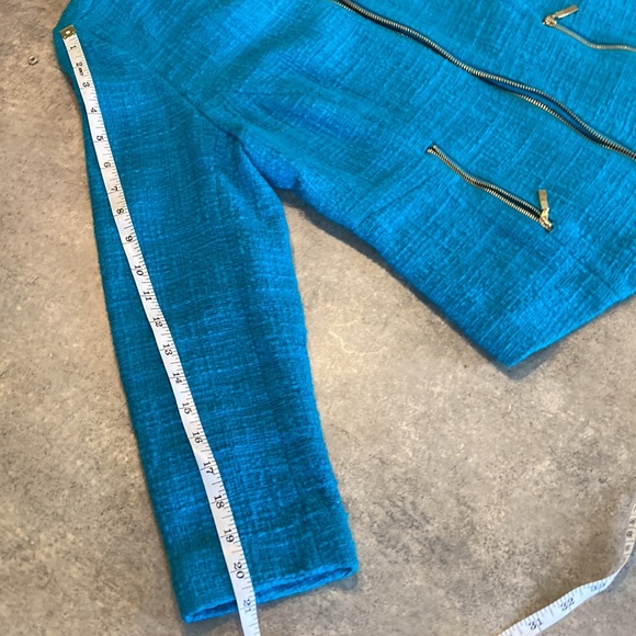 Alfani women’s eight petite turquoise zip up jacket in excellent condition. - Picture 9 of 9